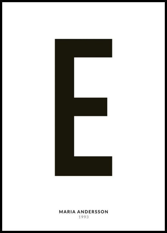My Letter E Personal Poster