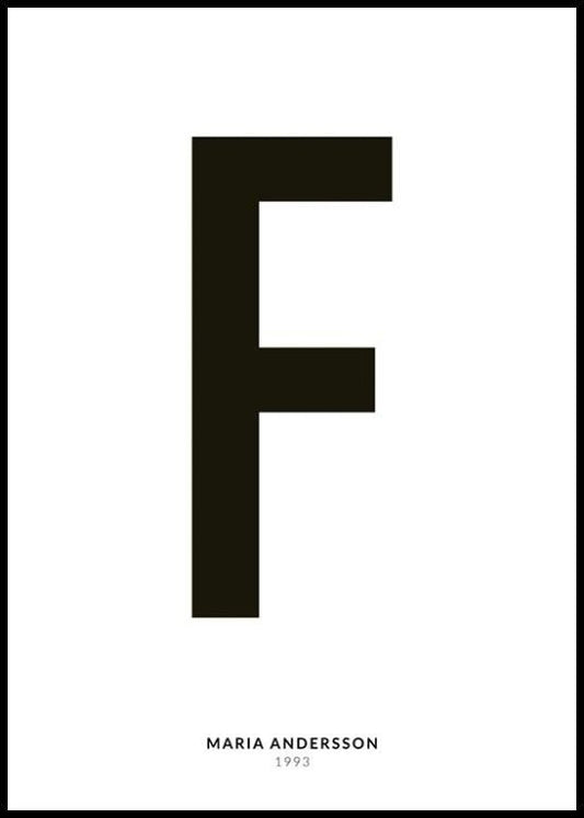 My Letter F Personal Poster
