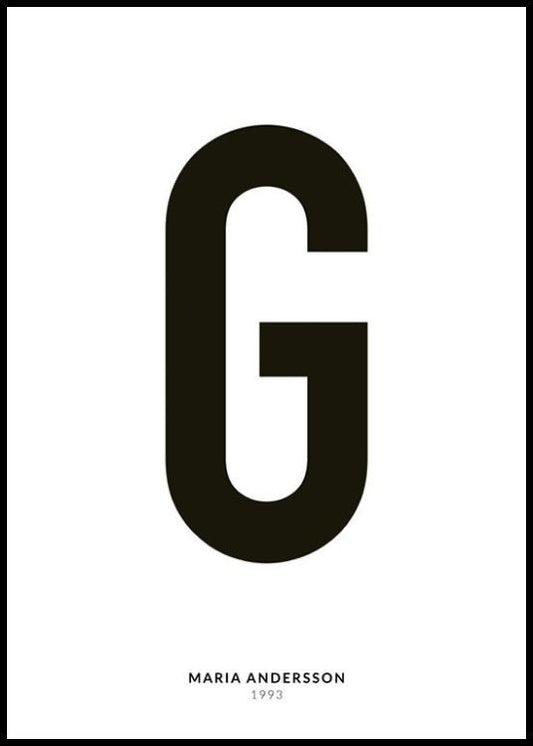 My Letter G Personal Poster
