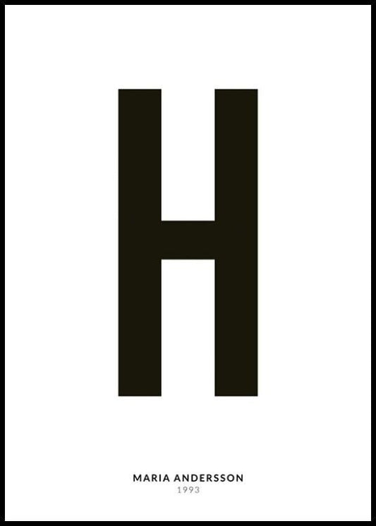 My Letter H Personal Poster