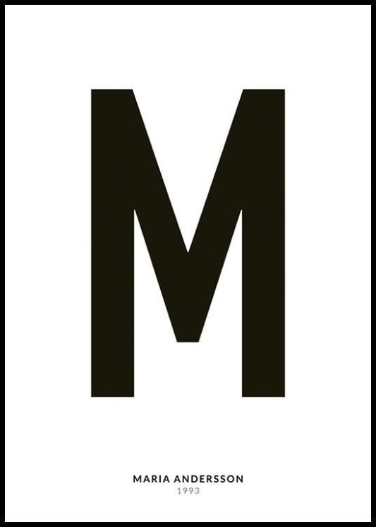 My Letter M Personal Poster