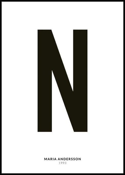My Letter N Personal Poster