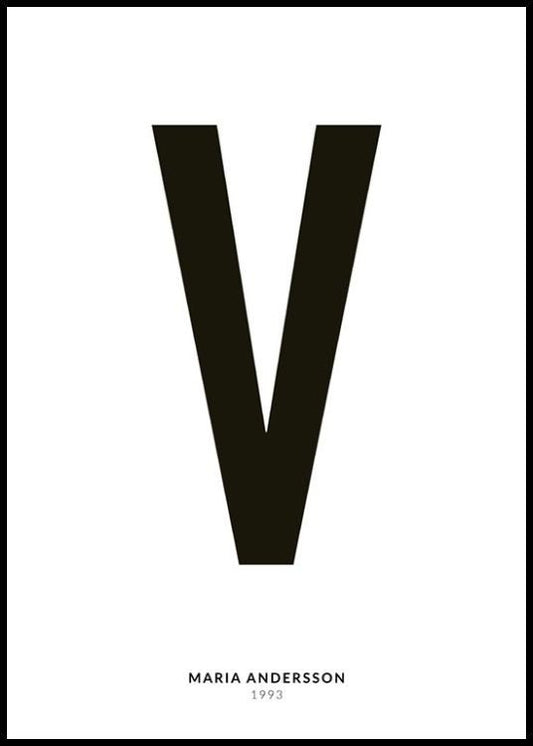 My Letter V Personal Poster