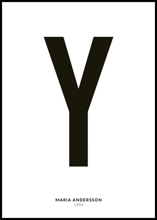 My Letter Y Personal Poster