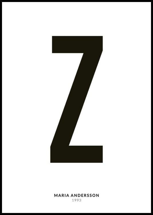 My Letter Z Personal Poster