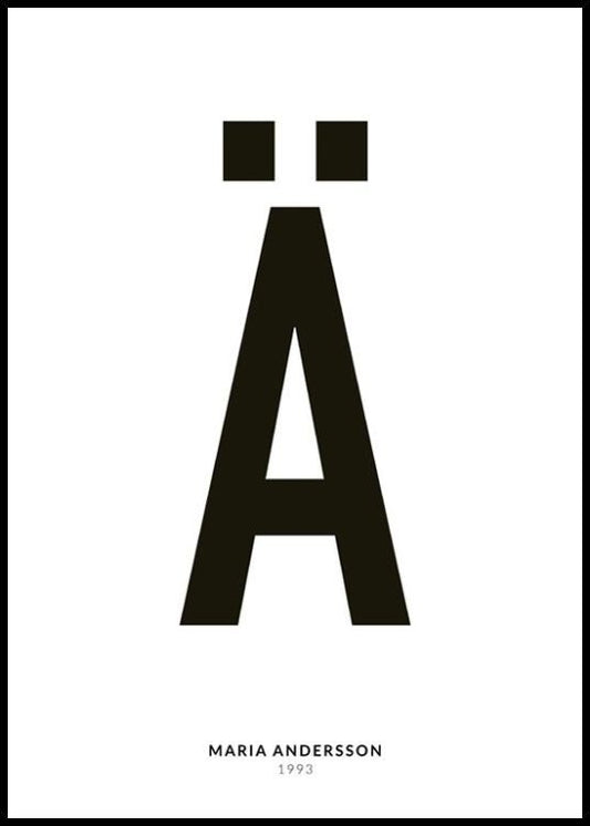 My Letter Ä Personal Poster