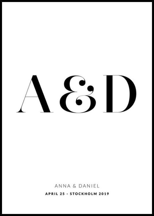 Watercolor our letters personal poster for nursery and home wall decor.