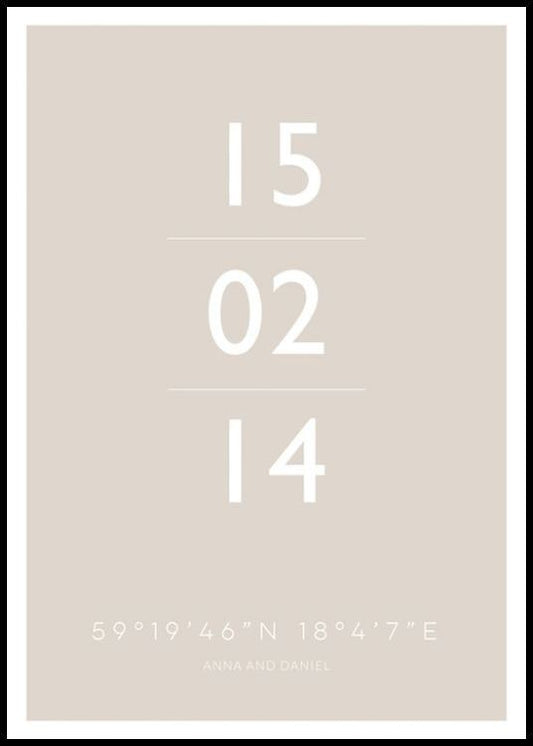 The Date Beige Personal Poster