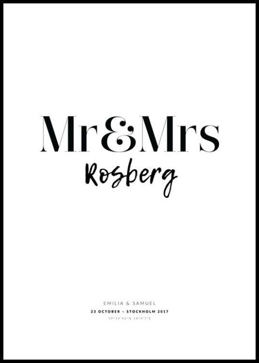 Mr And Mrs Personal Poster