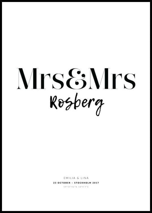 Mrs And Mrs Personal Poster