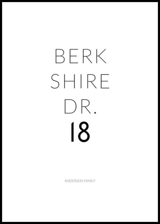 Street Name Family Personal Poster