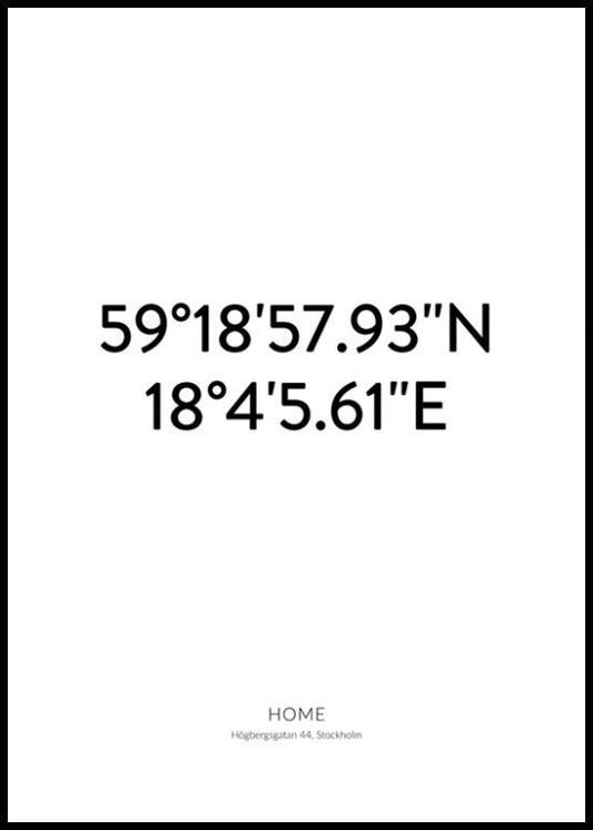 Coordinates Personal Poster