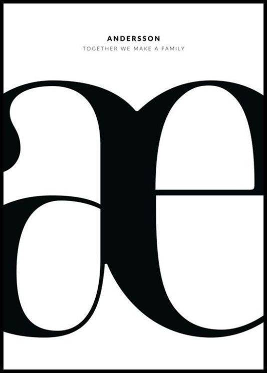 Letter AE Personal Poster