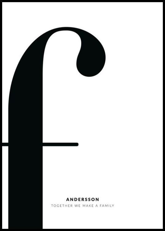 Letter F Personal Poster