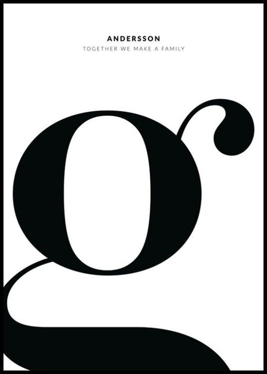 Letter G Personal Poster