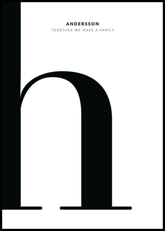 Letter H Personal Poster