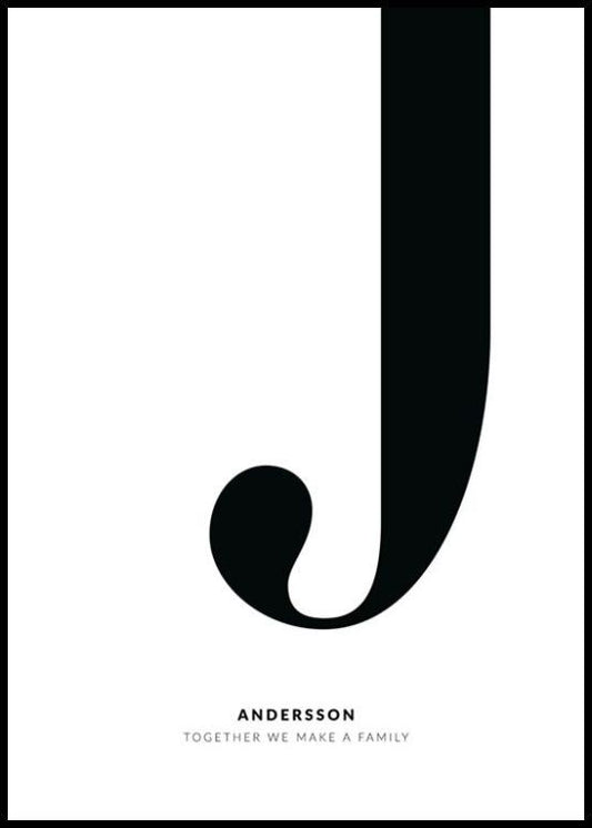 Letter J Personal Poster