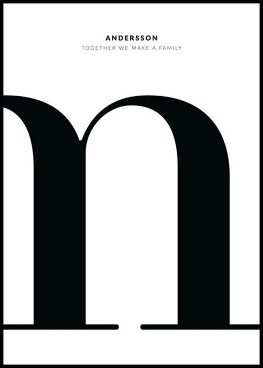 Letter M Personal Poster