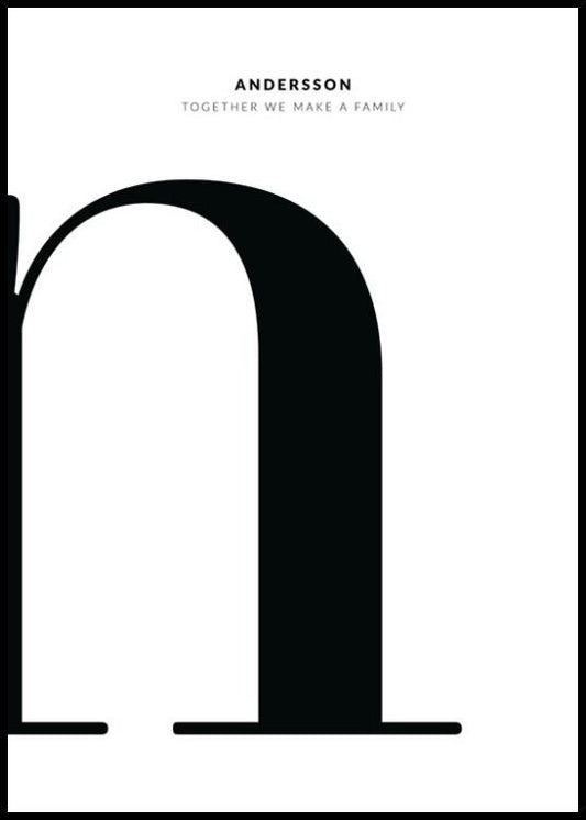 Letter N Personal Poster