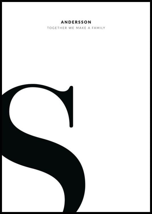 Letter S Personal Poster
