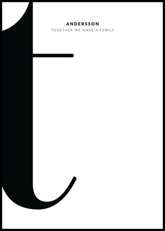 Letter T Personal Poster