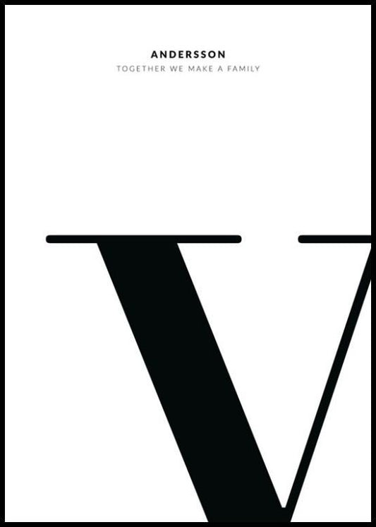 Letter V Personal Poster