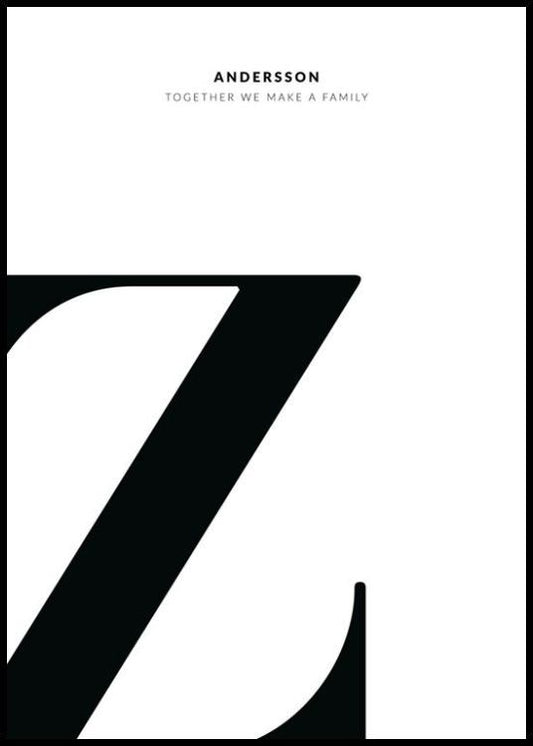 Letter Z Personal Poster