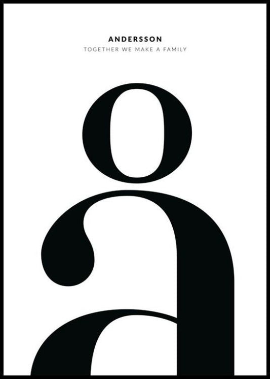 Letter Å Personal Poster