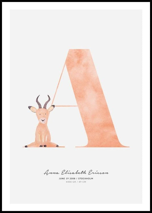 Kids Letter A Personal Poster