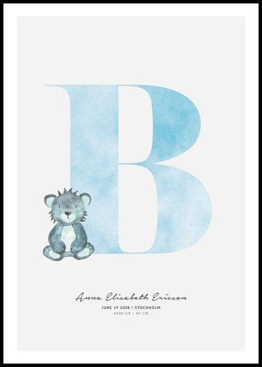 Kids Letter B Personal Poster