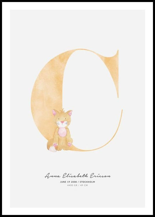 Kids Letter C Personal Poster