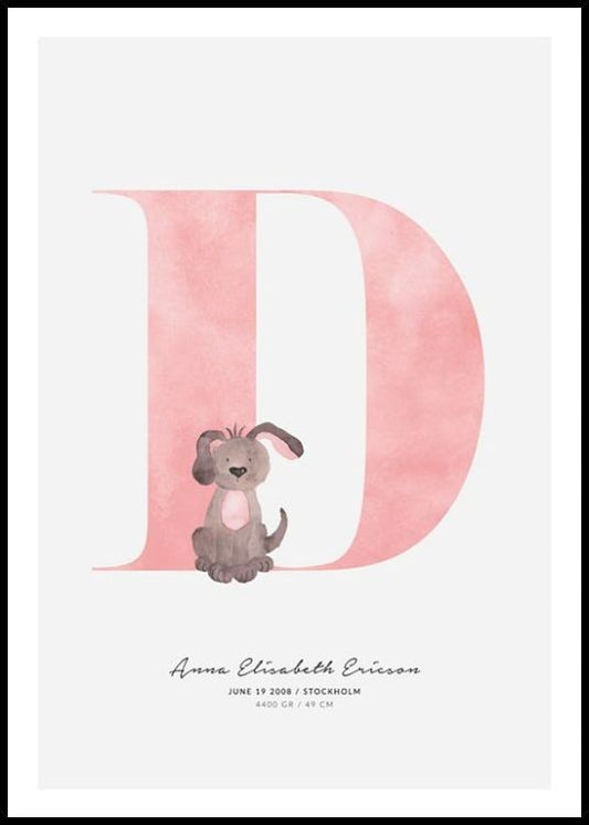 Kids Letter D Personal Poster