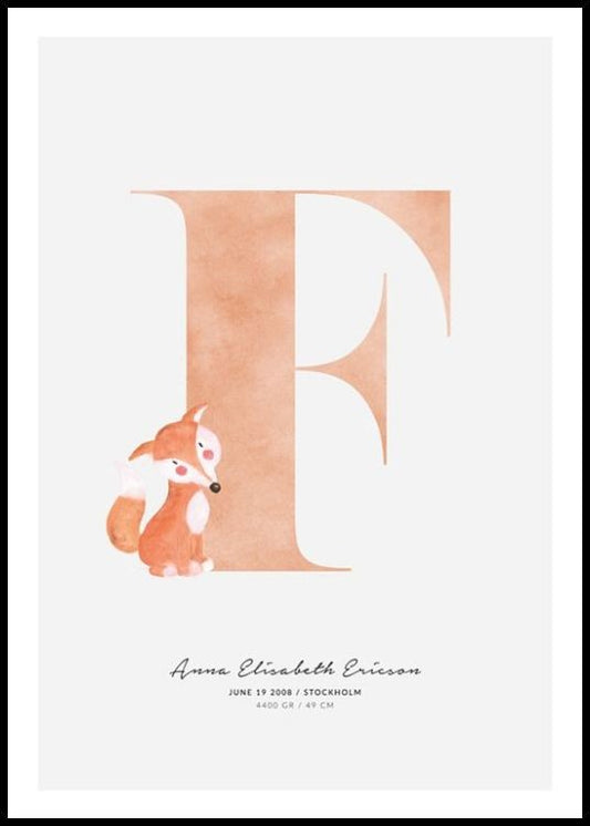Kids Letter F Personal Poster