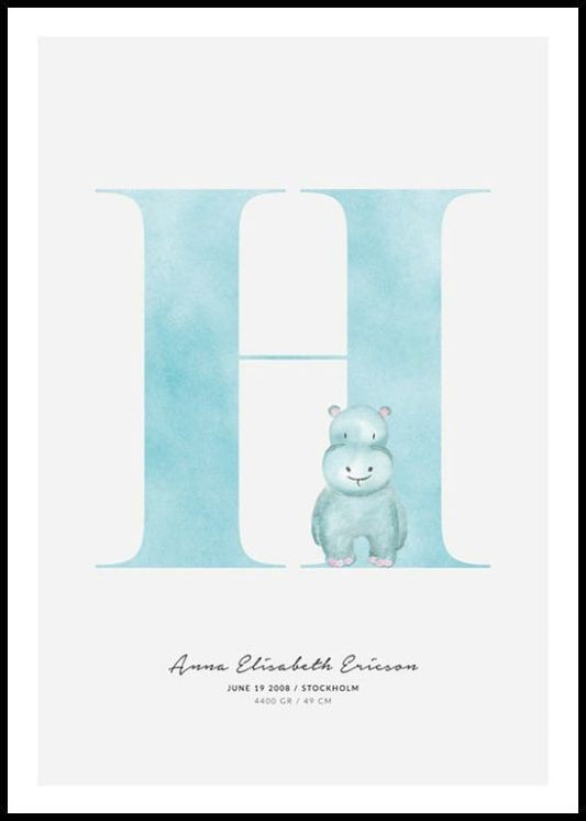 Kids Letter H Personal Poster