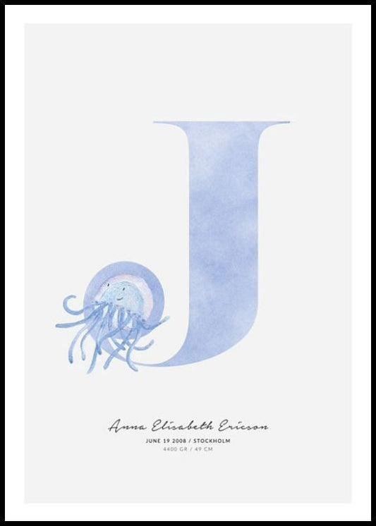 Kids Letter J Personal Poster