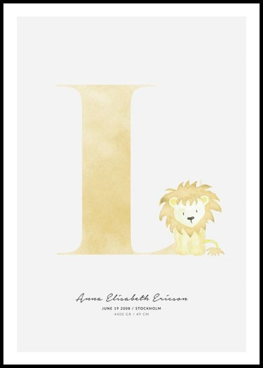 Kids Letter L Personal Poster