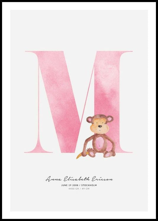 Kids Letter M Personal Poster