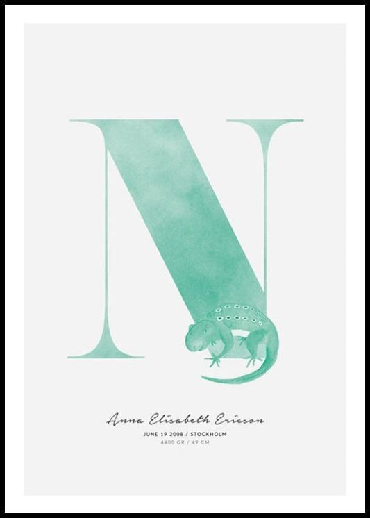 Kids Letter N Personal Poster