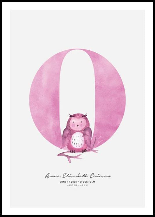 Kids Letter O Personal Poster
