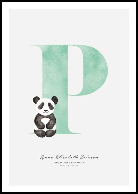 Kids Letter P Personal Poster