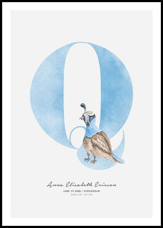 Kids Letter Q Personal Poster