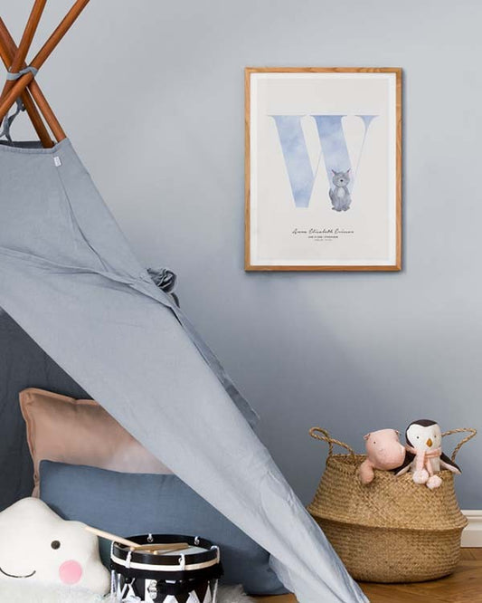 Kids Letter W Personal Poster