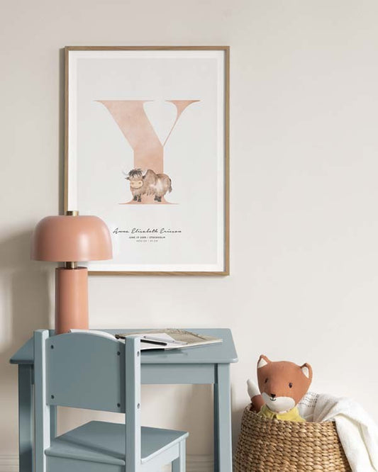 Kids Letter Y Personal Poster