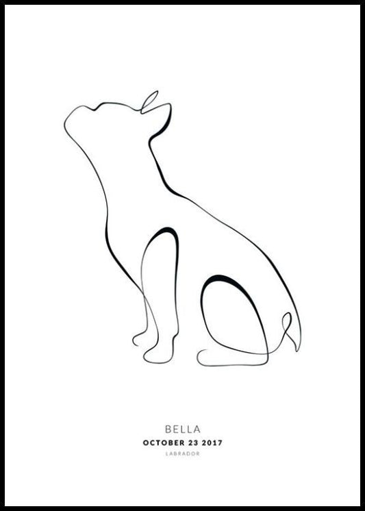 Watercolor my dog french bulldog personal poster for nursery and home wall decor.