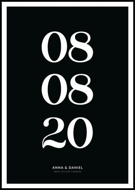 From This Day Forward Black Personal Poster