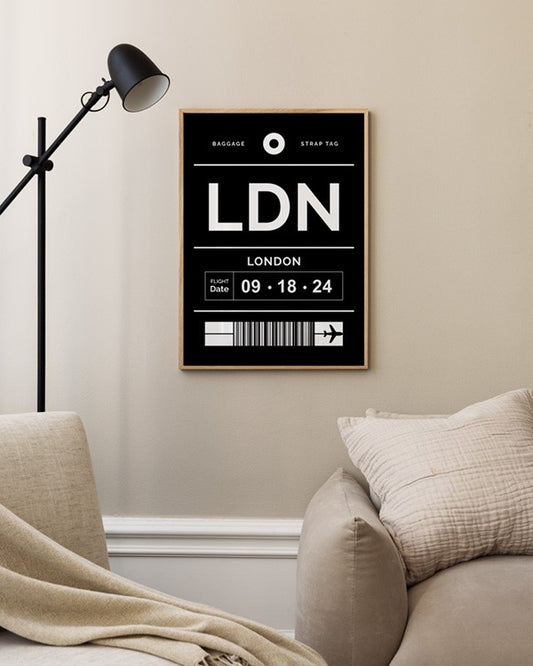 Baggage Tag No1 Black Personal Poster