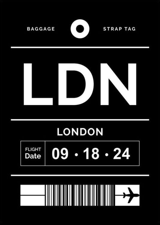 Baggage Tag No1 Black Personal Poster