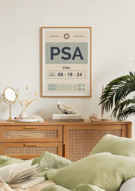 Baggage Tag No1 Green Personal Poster