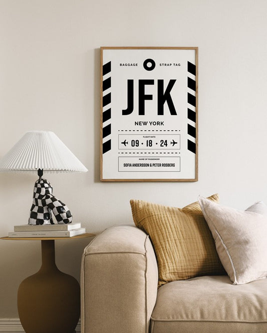 Baggage Tag No2 White Personal Poster