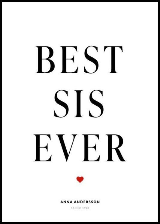 Best Sis Personal Poster